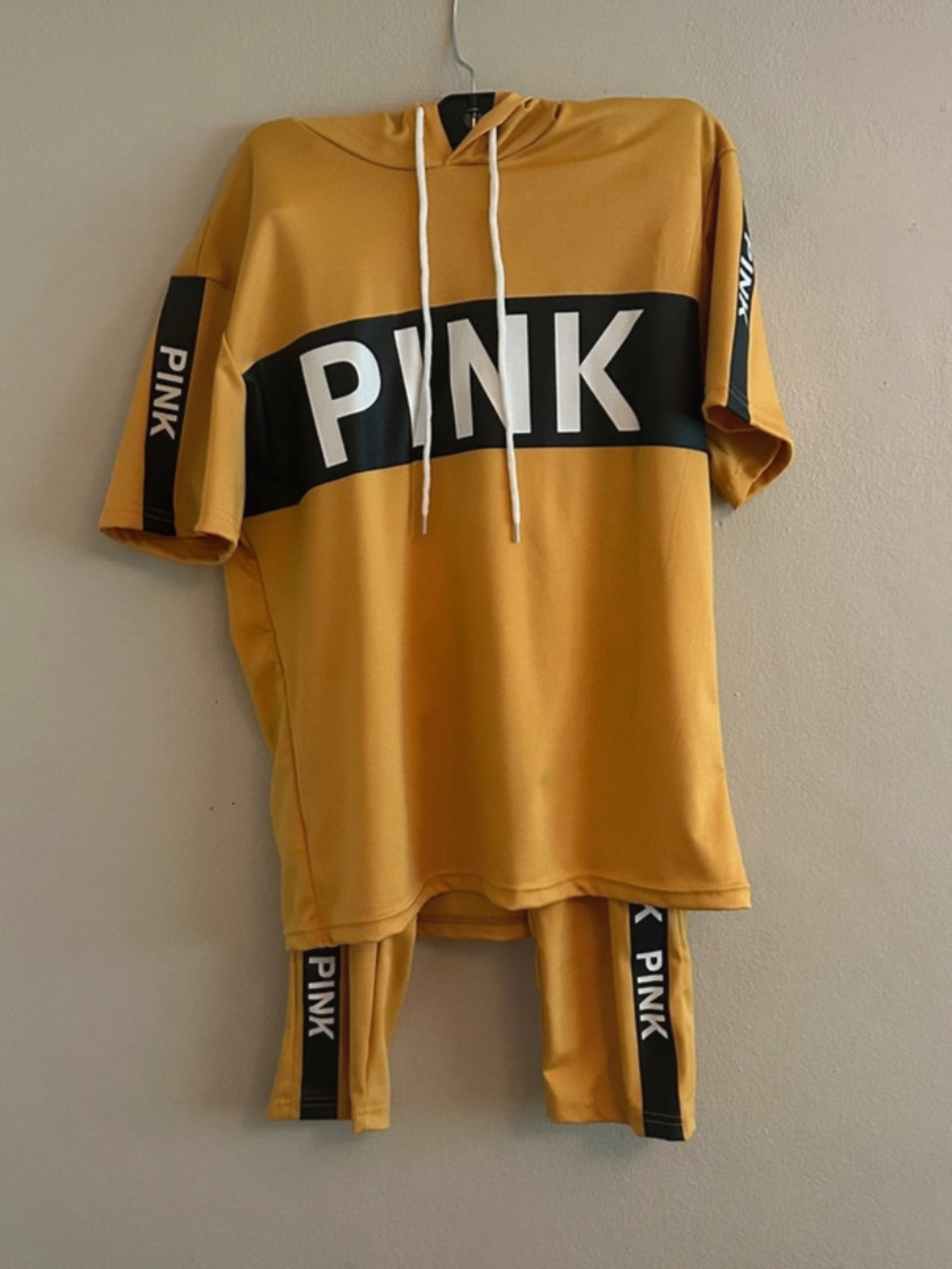 Mustard Yellow and Black Hoodie Set